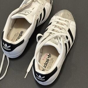 Adidas Superstar  White and Black Shoes